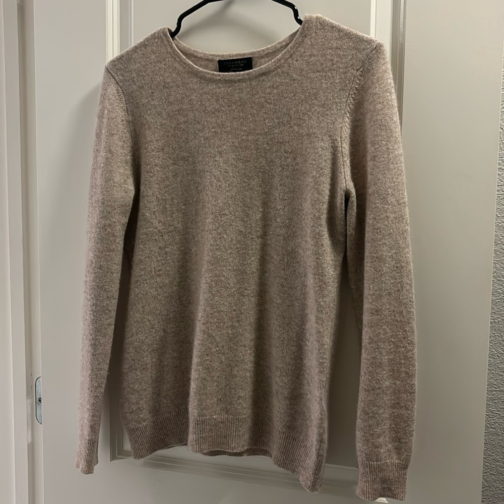 Cashmere charter club sweater beige size medium m